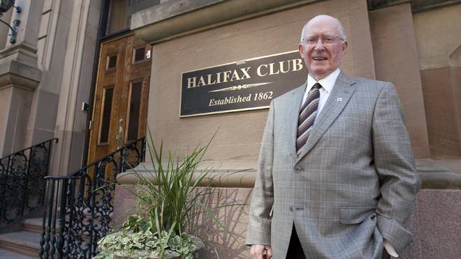 Bill Ritchie outside the Halifax Club