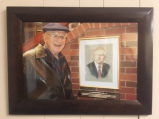 D. Andrew Eisenhauer with his self portrait